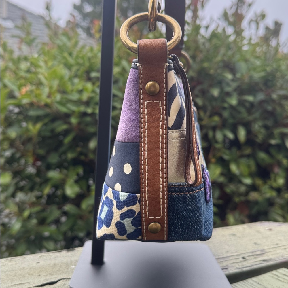 NWOT Coach Floral Small Denim Patchwork Purse $498 - NO CALLOUTS - Picture 4 of 12